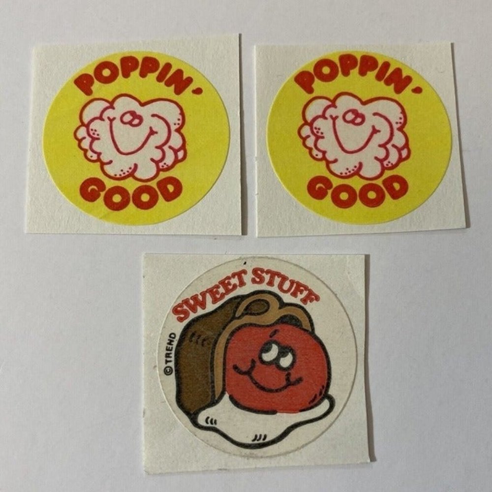 Vintage Trend Scratch N Sniff Stickers Poppin' Good Popcorn & Sweet Stuff
